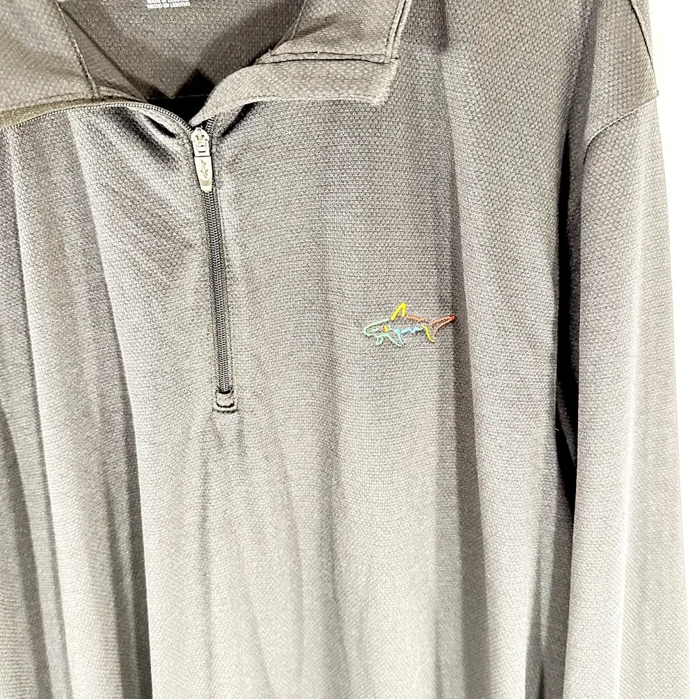 Greg Norman Mens‎ Active Quarter Zip Top Classic Fit Fabric Golf Large